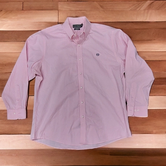 Lauren Ralph Lauren Other - Lauren Ralph Lauren Slim Fit Pink Button Up Men's Shirt Sz 17.5 Long Sleeve